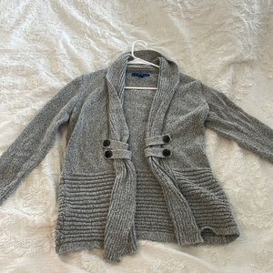 Grey cardigan sweater